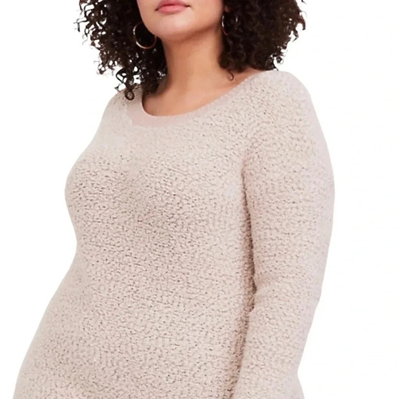 Torrid FINAL PRICE 🌺 Fuzzy Eyelash Knit Popcorn Pullover Crewneck Cozy Sweater - Picture 1 of 9